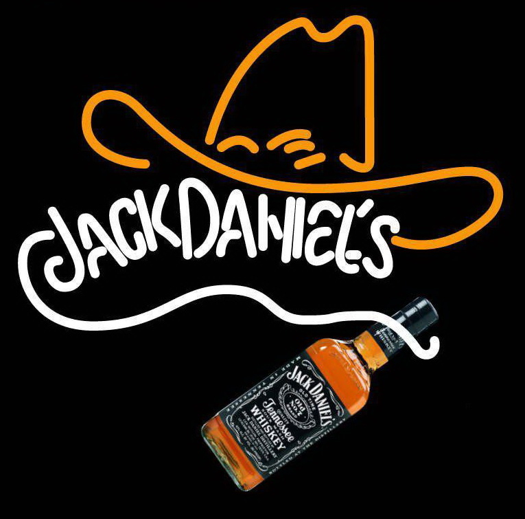 Jack Daniels Bottle Hat Neon Sign